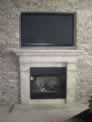 Fireplace Faux matching Stone Wall